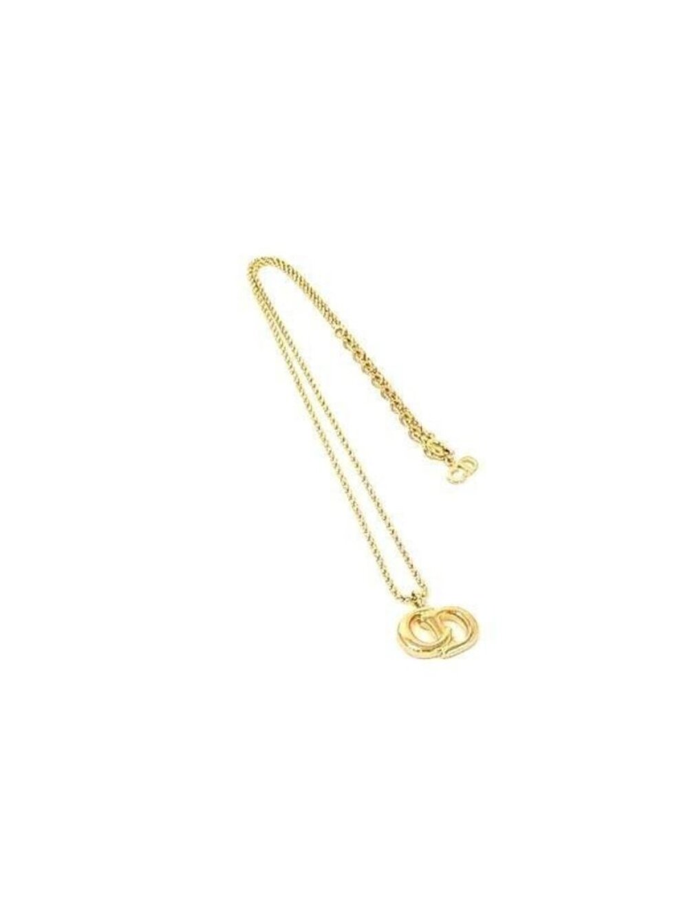 Dior Necklace CD Logo Gold Metal